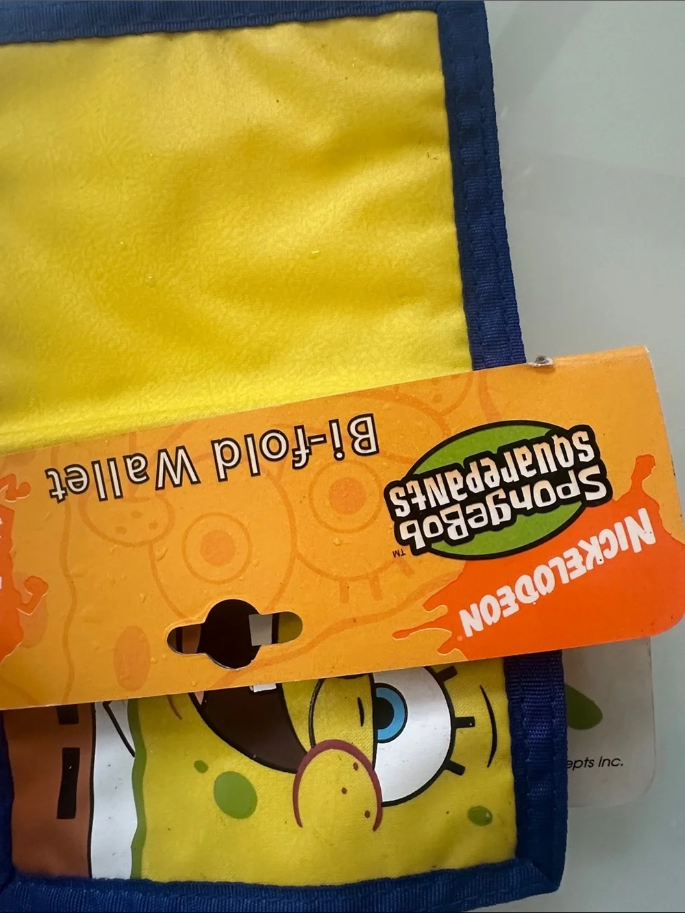 Nickelodeon SpongeBob Yellow & Blue Kids Bi-Fold Wallet with Character Art